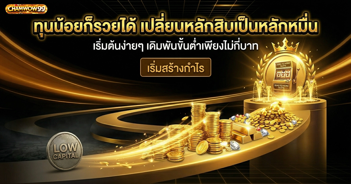 chamwow99 ปั้นเงินทุน สู่กำไรมหาศาล สูตรปั้นทุนน้อยให้เป็นกำไรหลักล้าน เล่นได้ทุกวัน